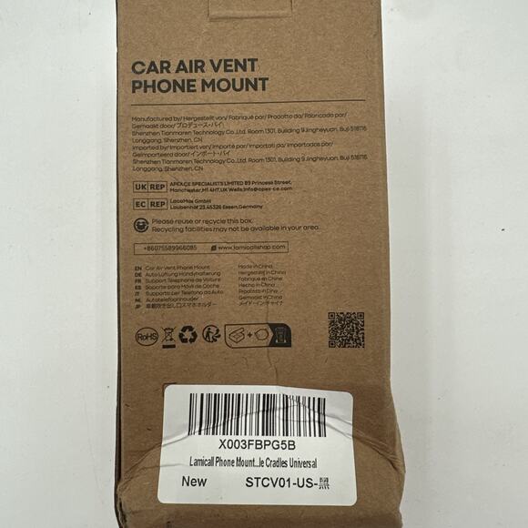 Lamicall Wider Clamp & Metal Hook Car Phone Holder Vent -Black - Picture 3 of 5